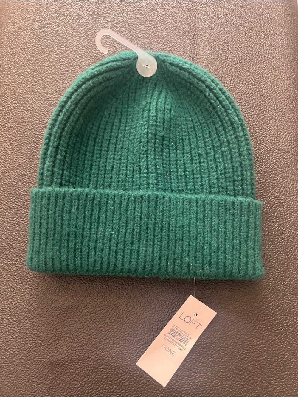 LOFT women’s Teal Ribbed Cuffed Beanie